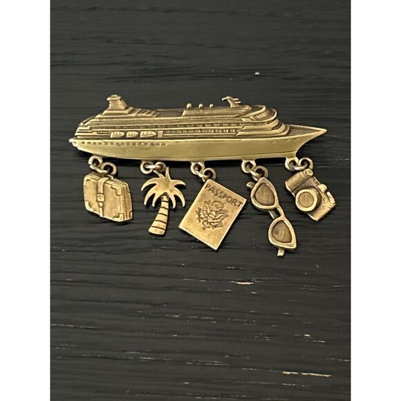 Lot of 13 Vintage/Non-Vintage Assorted Brooches/Pins Needlepoint Brutalist Wood - Picture 10 of 14